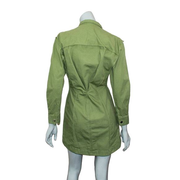 ISABEL MARANT Etoile $555 Ro Linore Dress Khaki Green Size 34 - Picture 4 of 10